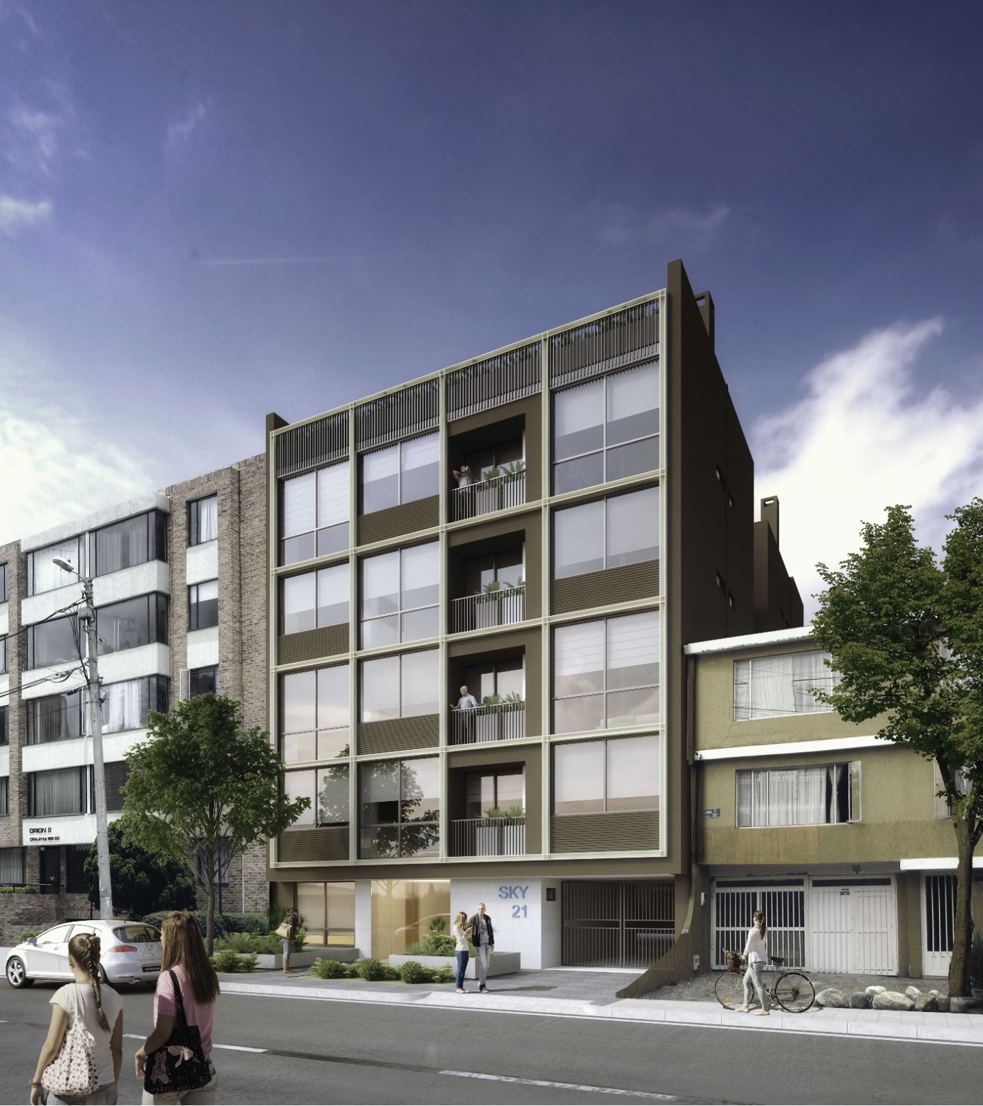 Visualización arquitectónica del proyecto Sky 21