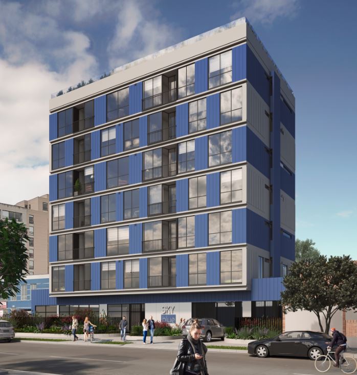 Visualización arquitectónica del proyecto Sky Blue